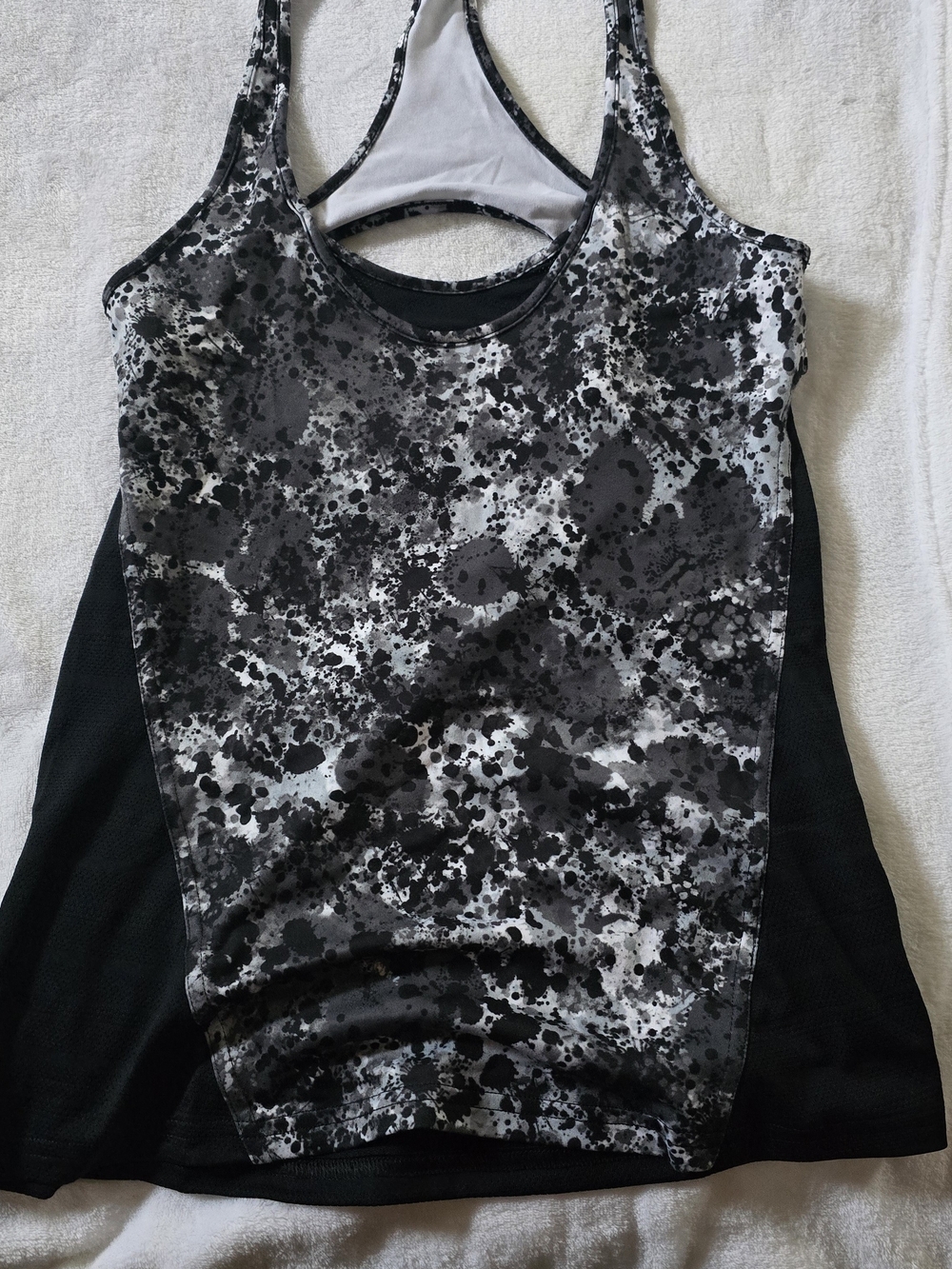 Hurley Black & Gray Splatter Racerback Tank